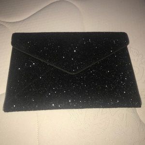 NWT Rebecca Minkoff Glitter Leo Envelope Clutch